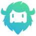 Pixel yeti head logo