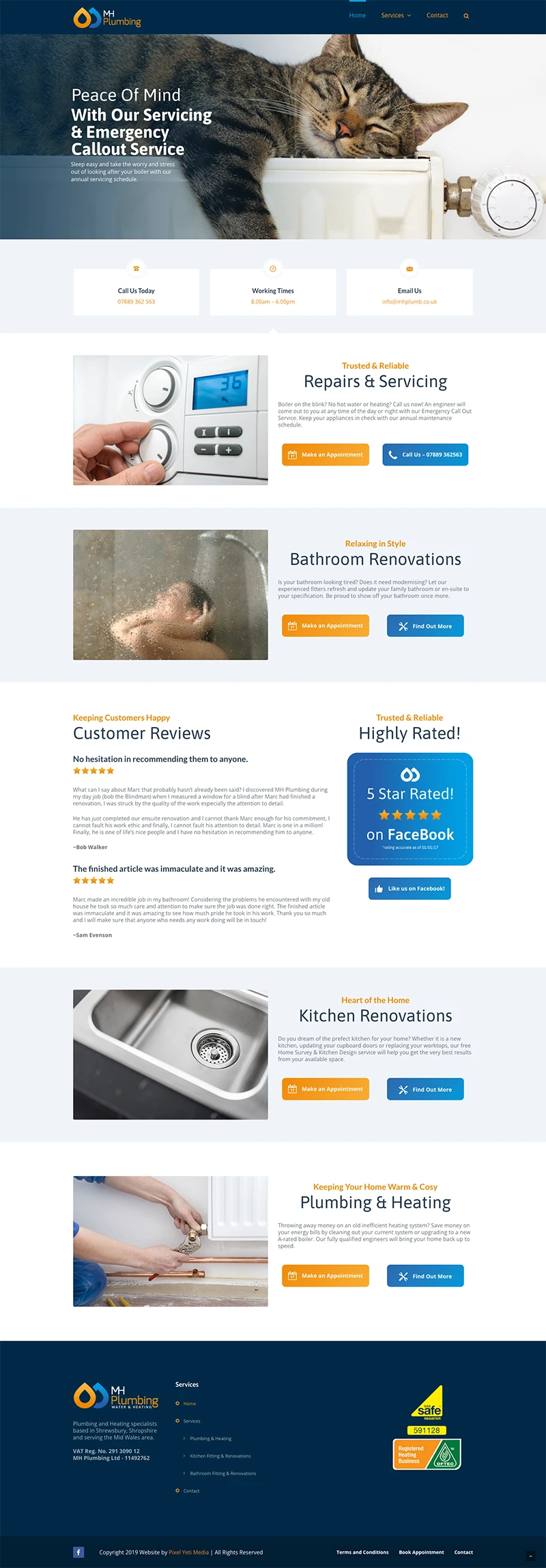 plumbing business web design