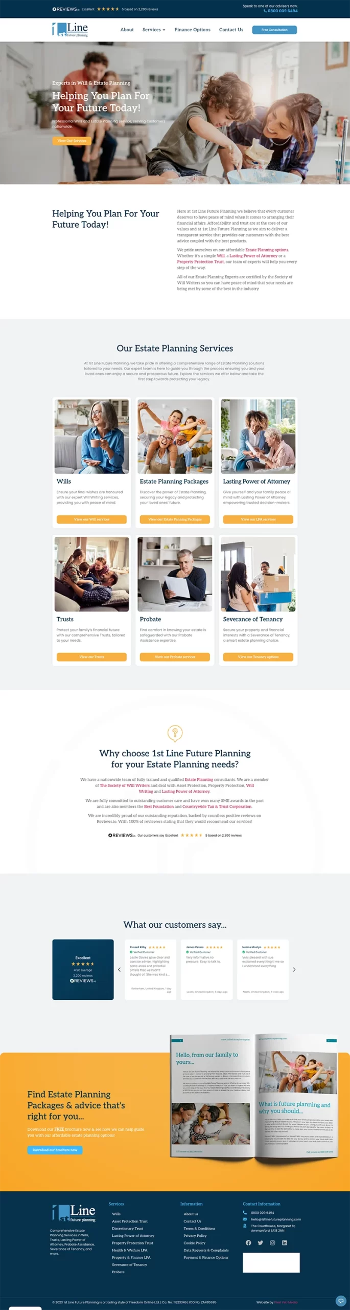 web design for estate planning company